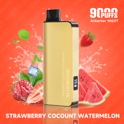 STRAWBERRY COCONUT WATERMELON – ALIBARBAR INGOT – 9000 PUFFS